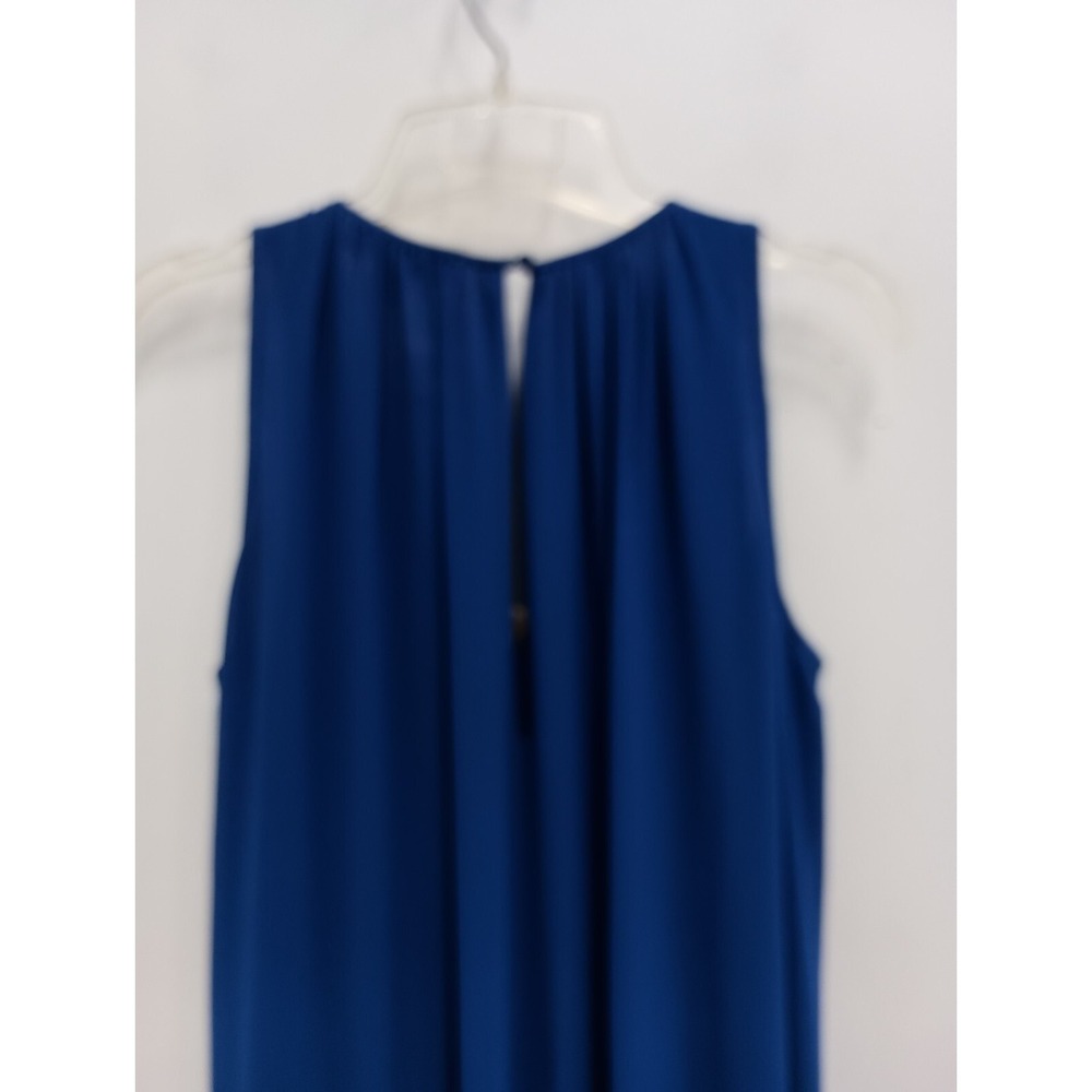 Michael Michael Kors Maxi Dress Womens Small Royal Blue Asymmetric Evening Party - Picture 9 of 11